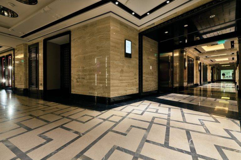 Mapei systems join exquisite stoneCIRCLE marble spec at Harrods Shoe Heaven