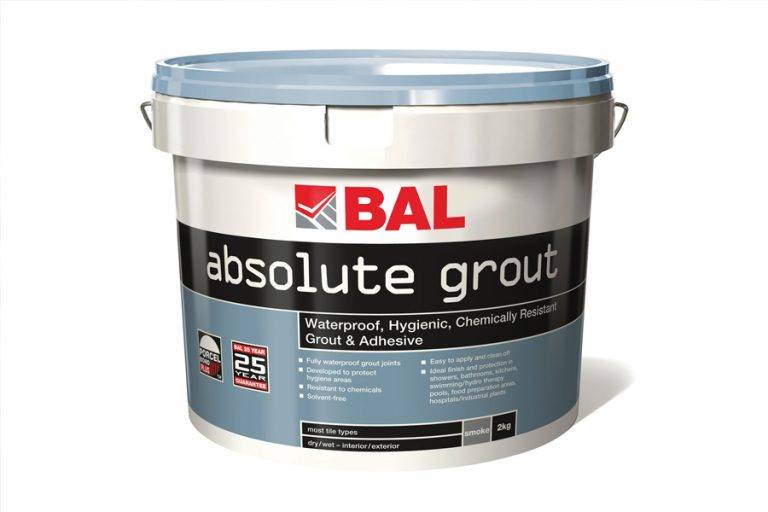 The absolute grout for bathrooms and wetrooms