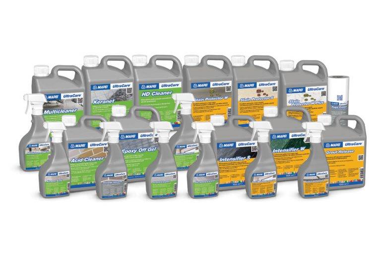 Tile care covered with Mapei UltraCare range