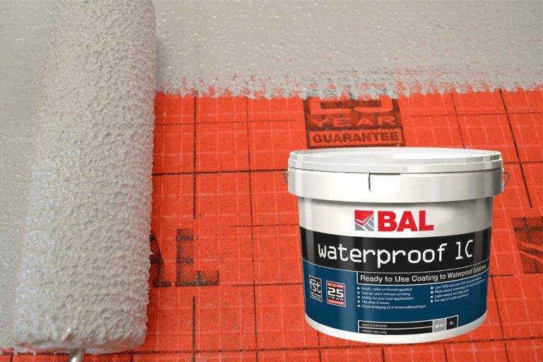 Avoid failures in wetroomswith BAL Waterproof 1C