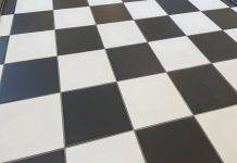 Checkerboard tiles to “Love, Actually”