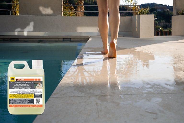 Improving slip performance on porcelain, ceramic and granite