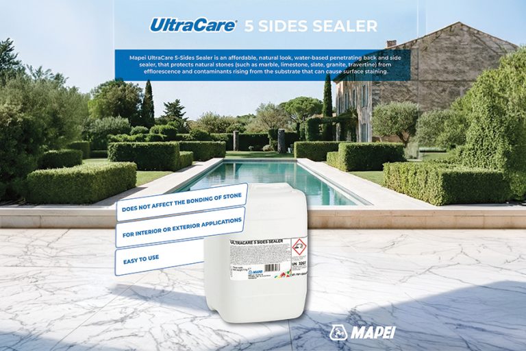 Mapei launches UltraCare 5 Sides Sealer – the pre-fix protector for stone