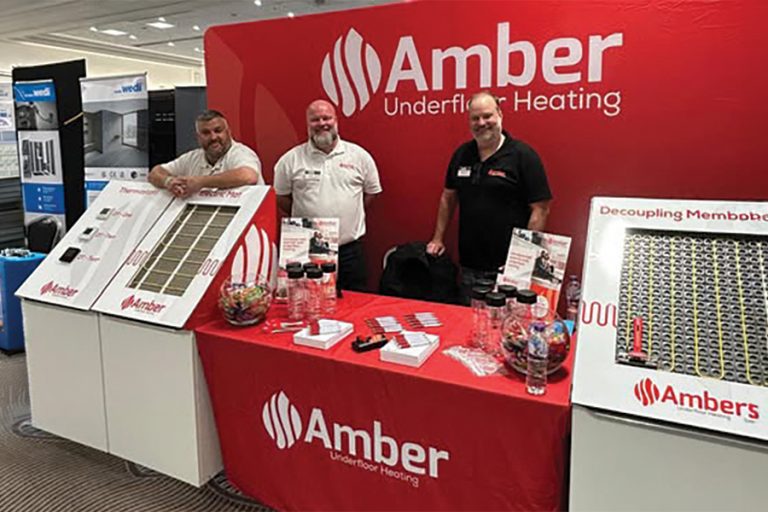 Amber Underfloor Heating exhibits comprehensive product range